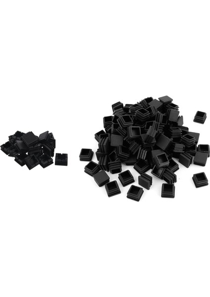 120 Pcs Plastik Kare Tüp Ekler Uç Kartak Kapaklar Siyah 20MM x 20MM ve 25MM x 25MM (Yurt Dışından)