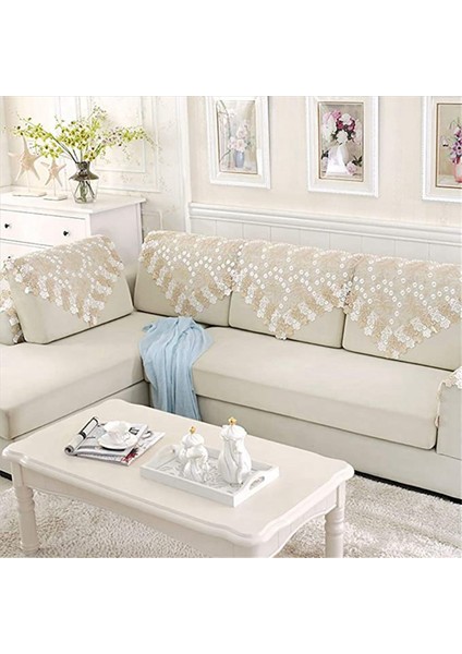 4 Paket Dantel Kanepe Kapağı Nakış Arkası Kanepe Kapak Mobilya Koruyucu Masa Kapağı (60X70CM/23 6X27 6inch) (Yurt Dışından) fırsatları