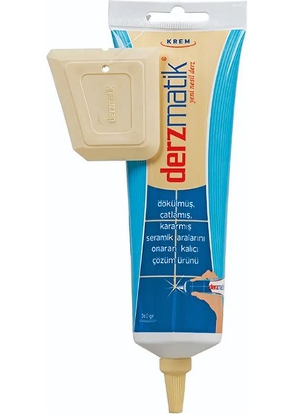 Krem Derz Dolgusu - Lavabo Küvet Fayans Seramik Derzi Kalemi 360GR Suya Dayanıklı Spatula Hediyeli