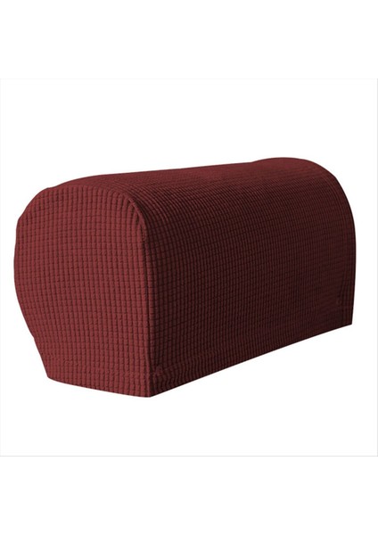 2pcs Yumuşak Streç Peluş Peluş Koltukları Sandalyeler/kanepeler Için Streç Kol Dayama Kapakları Kanepe Kolları Şarap Kırmızısı (Yurt Dışından)