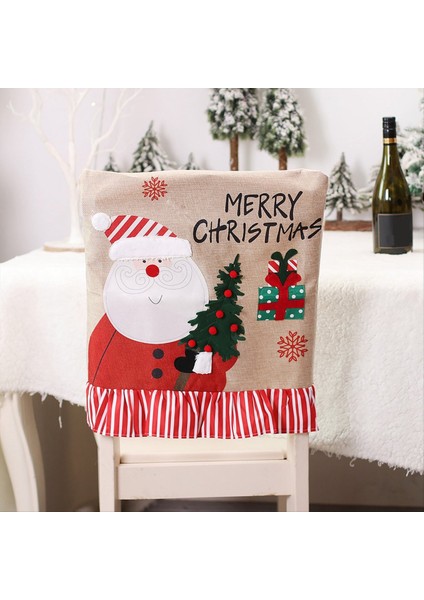Noel Sandalye Kapağı Noel Baba Şapka Sandalye Kapakları Yıkanabilir Sandalye Koruyucusu Şenlikli Noel-Dekorasyon A (Yurt Dışından) fırsatları