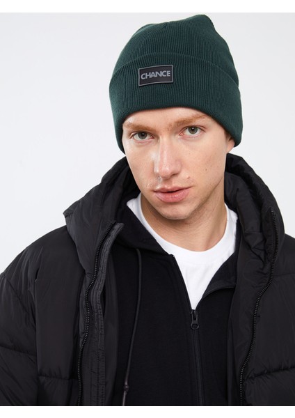 Yeni Sezon Etiket Detaylı Erkek Triko Bere