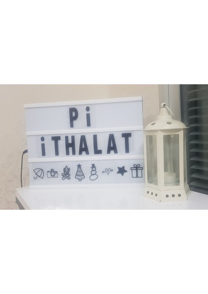Harflerle Işıklı Mesaj Veren Light Box LED Pano