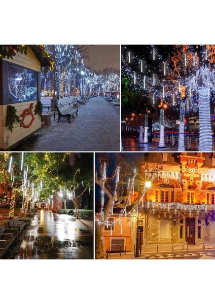 ✨ 8 Saçaklı 50 cm Meteor Yağmuru LED Işık – Gün Işığı, Fişli, Hareketli Akan Efektli Dış Mekan Aydınlatma indirimleri