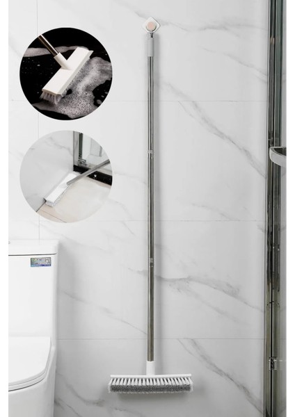 Sert Kıllı Çekçekli Fayans Halı Fırçası Uzun Saplı Temizlik Fırçası fırsatları