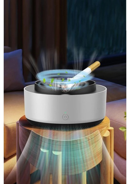 Dumanı Içine Çeken Kül Tablası Koku Duman Önleyici Fanlı Kokusuz Pilli Ev Araba Küllüğü indirimleri