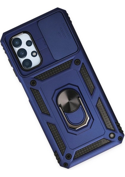 Samsung Galaxy A13 4g Kılıf Pars Lens Yüzüklü Silikon - Lacivert modelleri