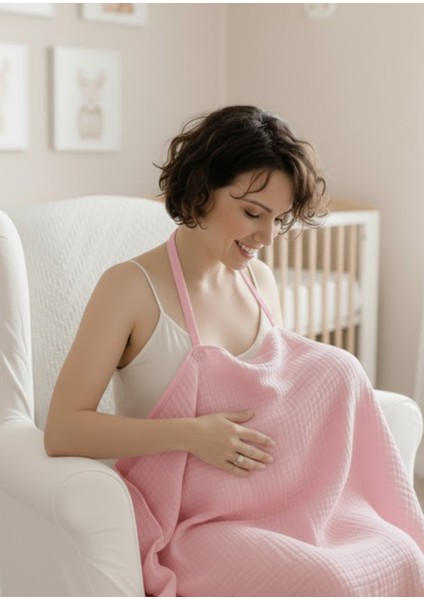 4 Katlı Müslin Bebek Emzirme Örtüsü Önlüğü Iç Göstermez Bebek Emzirme Önlüğü Anne Emzirme Örtüsü