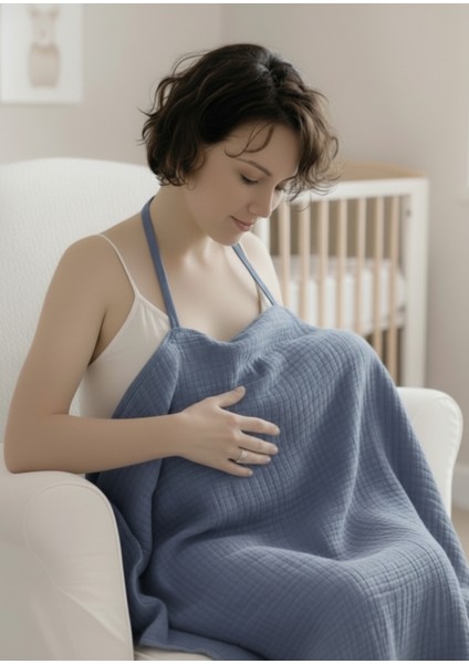 4 Katlı Müslin Bebek Emzirme Örtüsü Önlüğü Iç Göstermez Bebek Emzirme Önlüğü Anne Emzirme Örtüsü