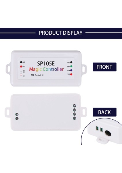 SP105E Kablosuz Bluetooth Denetleyici Uygulaması SK6812 APA102 Ayrı Ayrı Adreslenebilir Programlanabilir LED Pixel Modül Panel Işık DC5V-24V Ios/android Için (Yurt Dışından) indirimleri
