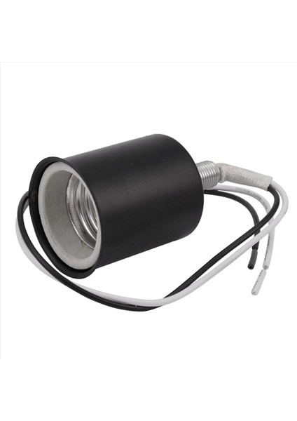 8x E27 Seramik Vidalı Taban Yuvarlak LED Ampul Lamba Soket Tutucu Adaptörü Metal Lamba Tutucu Telli Siyah (Yurt Dışından) fiyatları