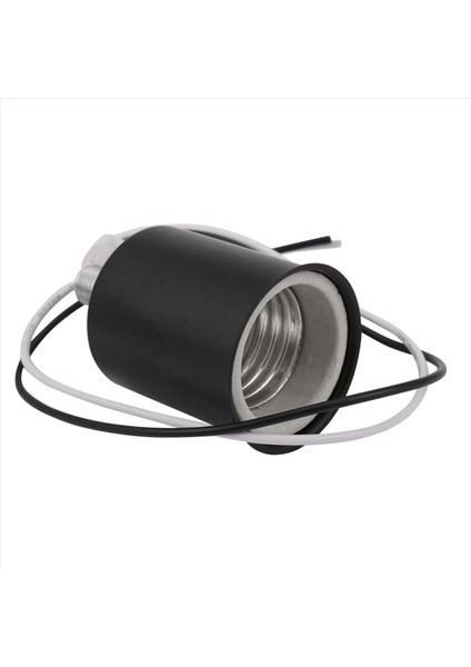 8x E27 Seramik Vidalı Taban Yuvarlak LED Ampul Lamba Soket Tutucu Adaptörü Metal Lamba Tutucu Telli Siyah (Yurt Dışından) modelleri