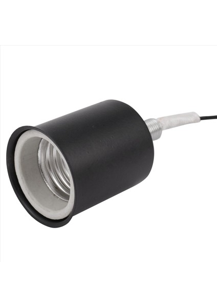 8x E27 Seramik Vidalı Taban Yuvarlak LED Ampul Lamba Soket Tutucu Adaptörü Metal Lamba Tutucu Telli Siyah (Yurt Dışından) fırsatları