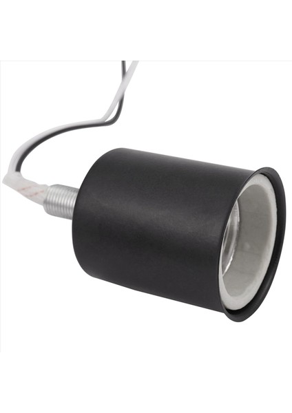 8x E27 Seramik Vidalı Taban Yuvarlak LED Ampul Lamba Soket Tutucu Adaptörü Metal Lamba Tutucu Telli Siyah (Yurt Dışından) indirimleri