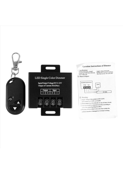 5x 30A Tek Renkli 3 Kablosuz Rf Uzaktan Kumanda ile Tek Kanallı LED Dimmer Denetleyicisi 5050 3528 Striplight (Yurt Dışından) fiyatları