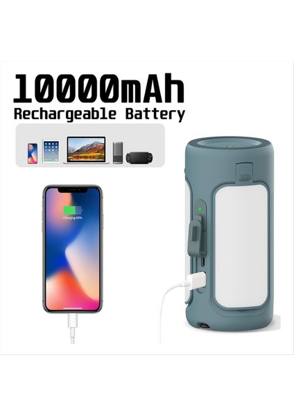 Katlanabilir Kamp Işığı Şarj Edilebilir Fener 6000MAH Power Bank Taşınabilir El Feneri IP54 Su Geçirmez Kamp A (Yurt Dışından) indirimleri