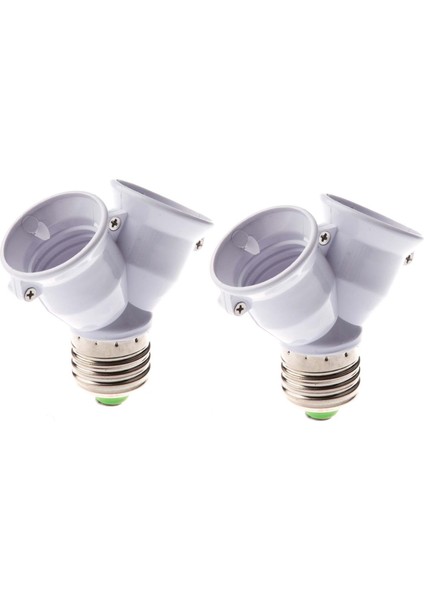 2x E27 1 Ila 2 E27 LED Işık Lambası Ampul Adaptör Dönüştürücü Bölünmüş Ayrı Ayırma Tabanı Soketi (Yurt Dışından)