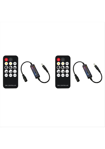 2x Rf Uzaktan Kontrolör LED Dimmer DC5V-24V Parlaklık Ayarı 14 Kez Dimmabable Konektör Anahtarı LED Şerit Işığı Için (Yurt Dışından)