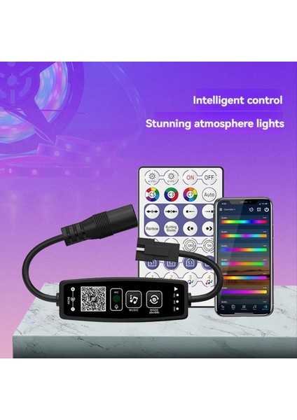 WS2811 WS2812B LED Denetleyicisi Bluetooth Müzik 28KEYS Bireysel Adreslenebilir Rgb Şerit Işığı DC12V-24V Için Uzaktan Kumanda (Yurt Dışından)