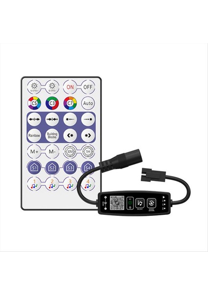 WS2811 WS2812B LED Denetleyicisi Bluetooth Müzik 28KEYS Bireysel Adreslenebilir Rgb Şerit Işığı DC12V-24V Için Uzaktan Kumanda (Yurt Dışından) modelleri