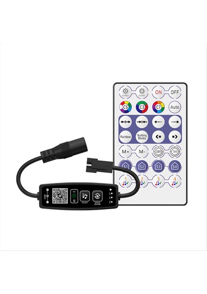 WS2811 WS2812B LED Denetleyicisi Bluetooth Müzik 28KEYS Bireysel Adreslenebilir Rgb Şerit Işığı DC12V-24V Için Uzaktan Kumanda (Yurt Dışından) fırsatları