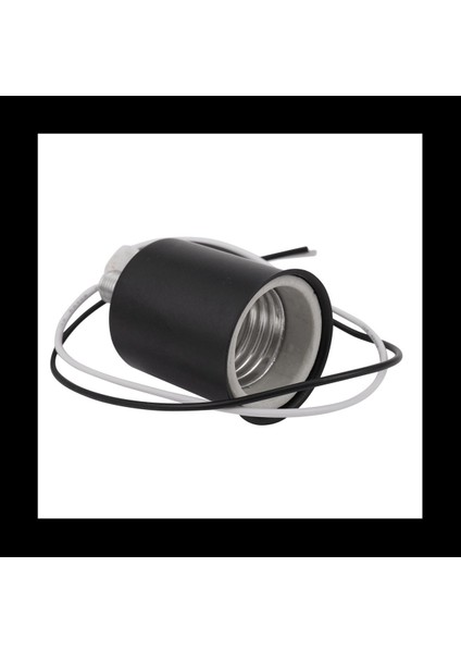 6x E27 Seramik Vidalı Taban Yuvarlak LED Ampul Lamba Soket Tutucu Adaptörü Metal Lamba Tutucu Telli Siyah (Yurt Dışından) modelleri