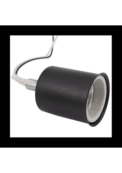 6x E27 Seramik Vidalı Taban Yuvarlak LED Ampul Lamba Soket Tutucu Adaptörü Metal Lamba Tutucu Telli Siyah (Yurt Dışından) indirimleri