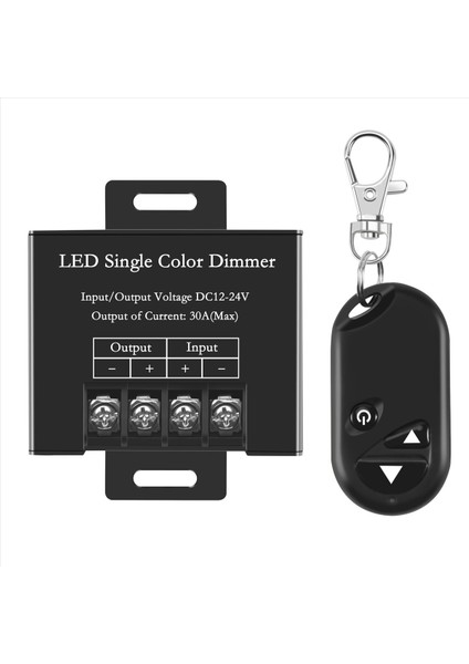 30A Tek Renkli 3 Kablosuz Rf Uzaktan Kumanda ile Tek Kanallı LED Dimmer Denetleyicisi 5050 3528 LED Striplight (Yurt Dışından)