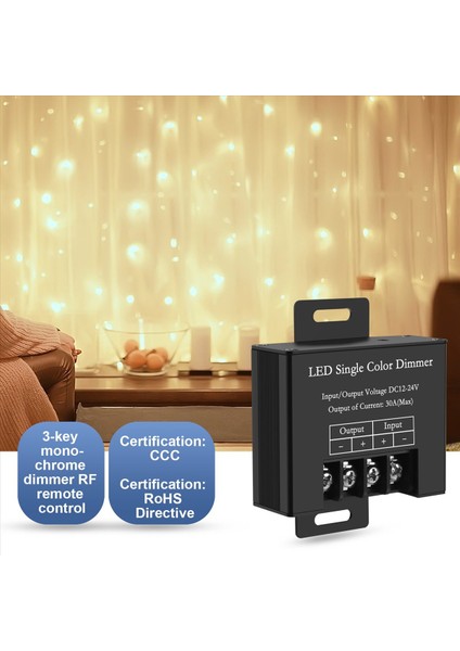 30A Tek Renkli 3 Kablosuz Rf Uzaktan Kumanda ile Tek Kanallı LED Dimmer Denetleyicisi 5050 3528 LED Striplight (Yurt Dışından) indirimleri