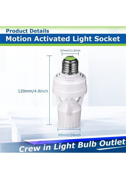 6 Adet Hareket Sensörü Işık Soketi Ampul Çıkışında Akıllı Vidalı E27 Ampul Tutucu Adaptör ile Uyumlu (Yurt Dışından) modelleri