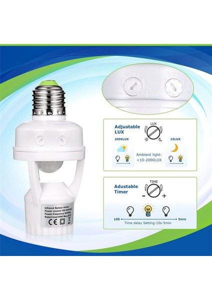 6 Adet Hareket Sensörü Işık Soketi Ampul Çıkışında Akıllı Vidalı E27 Ampul Tutucu Adaptör ile Uyumlu (Yurt Dışından) fırsatları