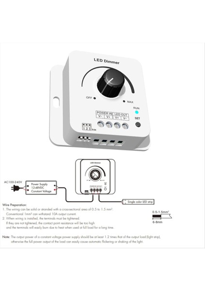 12-48VDC Skydance Rotary LED Dimmer V1-Kc 1CHX8A 5 Seviye Tek Renkli LED Şerit Bant Karartma Için Işık Gradyan Hızı (Yurt Dışından) indirimleri