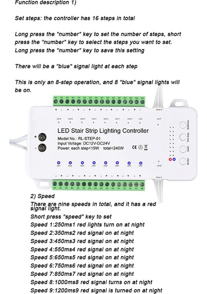 Dimmabable Merdiven LED Denetleyici 16 Kanal Çift Pır Hareket Sensörü Adım Işık Şerit Merdiven Kontrolörü Lamba Şeridi (A) (Yurt Dışından) indirimleri