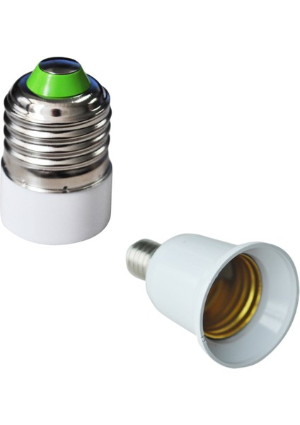 2pcs Taban LED Cfl Ampul Lamba Adaptör Dönüştürücü Dönüştürücü Vidalı Soket - E14 Ila E27 ve E27 Ila E14 (Yurt Dışından)