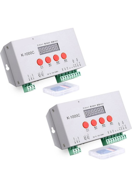 2x K-1000C Denetleyici K1000C WS2812B WS2811 APA102 T1000S WS2813 LED 2048 Piksel Program Denetleyicisi DC5-24V (Yurt Dışından)