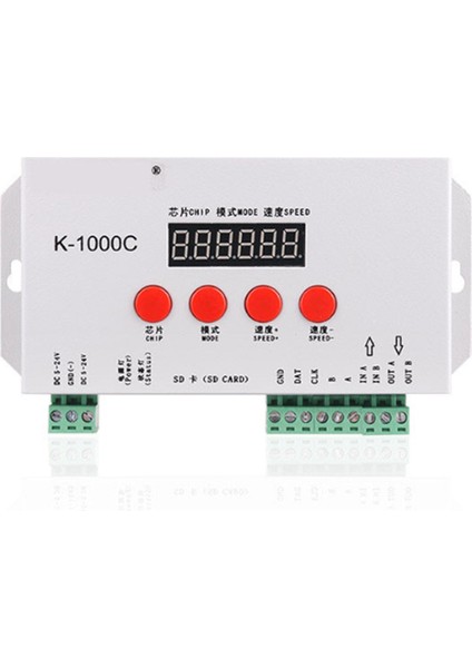 2x K-1000C Denetleyici K1000C WS2812B WS2811 APA102 T1000S WS2813 LED 2048 Piksel Program Denetleyicisi DC5-24V (Yurt Dışından) fiyatları