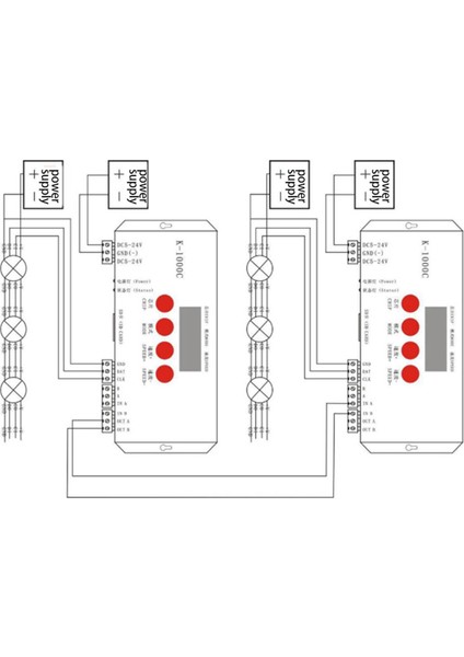 2x K-1000C Denetleyici K1000C WS2812B WS2811 APA102 T1000S WS2813 LED 2048 Piksel Program Denetleyicisi DC5-24V (Yurt Dışından) modelleri
