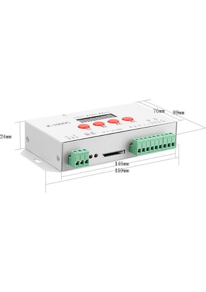 2x K-1000C Denetleyici K1000C WS2812B WS2811 APA102 T1000S WS2813 LED 2048 Piksel Program Denetleyicisi DC5-24V (Yurt Dışından) fırsatları