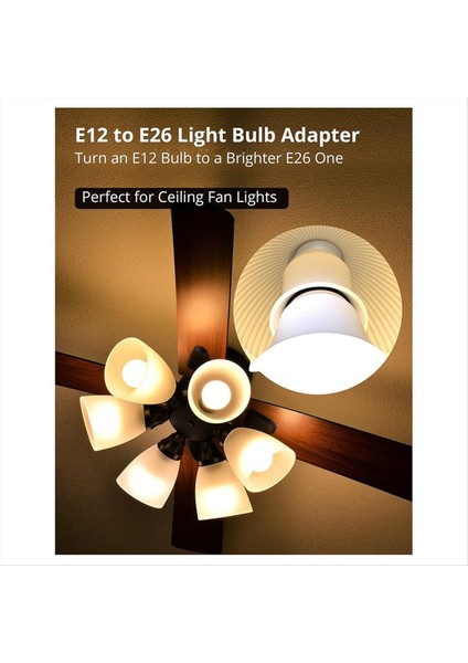 12 Paket E12 Ila E26 Adaptör E12 Işık Soketi Orta Taban E26 E27 Dönüştürücü Işık Soket Adaptörü Avize Soketi (Yurt Dışından) modelleri