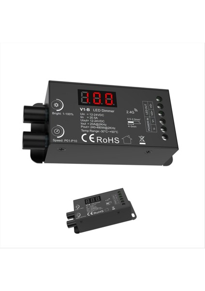 Çift Düğme Sabit Voltaj LED Dmmer 1CHX20A Kablosuz Uzaktan Kumanda Sayısal Ekran Cv Denetleyicisi V1-B (Yurt Dışından) modelleri