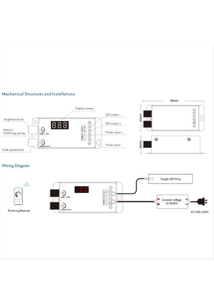 Çift Düğme Sabit Voltaj LED Dmmer 1CHX20A Kablosuz Uzaktan Kumanda Sayısal Ekran Cv Denetleyicisi V1-B (Yurt Dışından) indirimleri