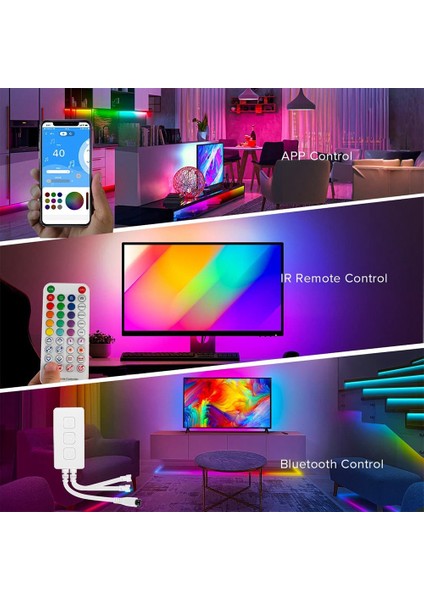 SP611E WS2812B WS2811 Bluetooth Müzik LED Strip Denetleyicisi IR38 Tuşları Adreslenebilir LED Aydınlatma DC5V-24V Için Uzak Uygulama (Yurt Dışından) fırsatları