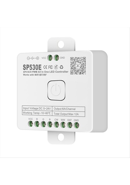 WS2812B WS2811 Rgb Rgbw LED Şeritleri Için 12-1 Arada Wifi LED Denetleyicisi SP530E Pwm Spı Pixels Dimmer Ses Kontrolü (Yurt Dışından) fiyatları