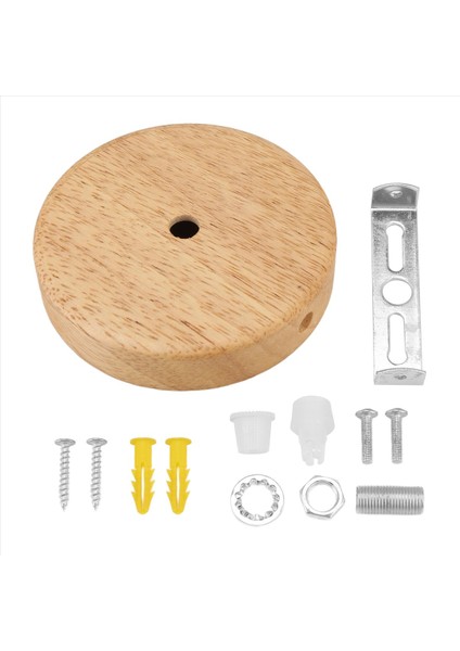 Lamba Tabanı Kısa Stil Modern Tavan Tabağı Ahşap Tavan Tutucu E27 Lamba Takma Avize Tabanı Diy Aydınlatma Aksesuarları Φ100MM Gizli Vida (Yurt Dışından) fiyatları