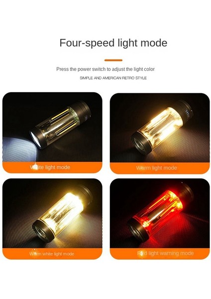 1800MAH Çift Işık Kaynak Kamp Işık Tip-C Şarj Edilebilir Manyetik Eşya El Feneri Hafif Açık Kamp Işık (Yurt Dışından) indirimleri