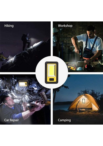 Kamp Hafif Kobu Iş Işık Taşınabilir El Feneri Açık Acil Şarj Çantası Açık Mekan Taşınabilir USB Şarj (Sarı) (Yurt Dışından) fırsatları