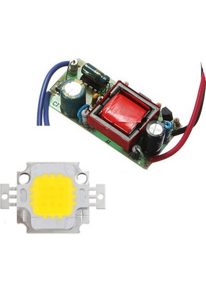 10W LED Çip + Işık Lambası Ampulü Için Sürücü Güç Kaynağı 85-265V Beyaz Işık (Yurt Dışından)