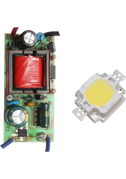 10W LED Çip + Işık Lambası Ampulü Için Sürücü Güç Kaynağı 85-265V Beyaz Işık (Yurt Dışından) fiyatları