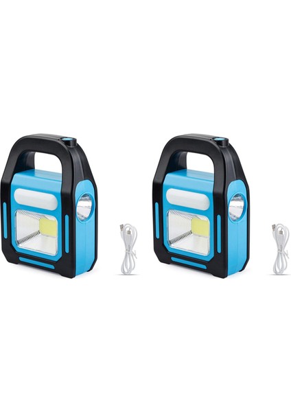 2x 3 Aradan 1 Güneş USB Şarj Edilebilir Koçan LED Kamp Fener Cihaz Için Şarj Su Geçirmez Acil Durum El Feneri LED Işık (Yurt Dışından)