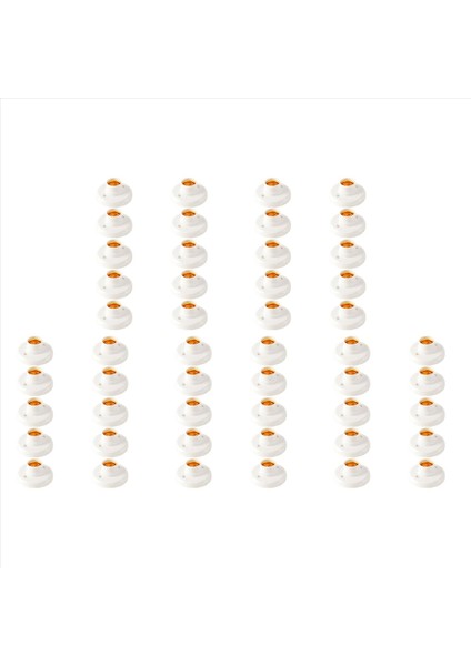 50PCS E27 Plastik Vidalı Lamba Tutucu Yuvarlak Lamba Tutucu Ampul Soket Tutucu Adaptörü (Yurt Dışından)